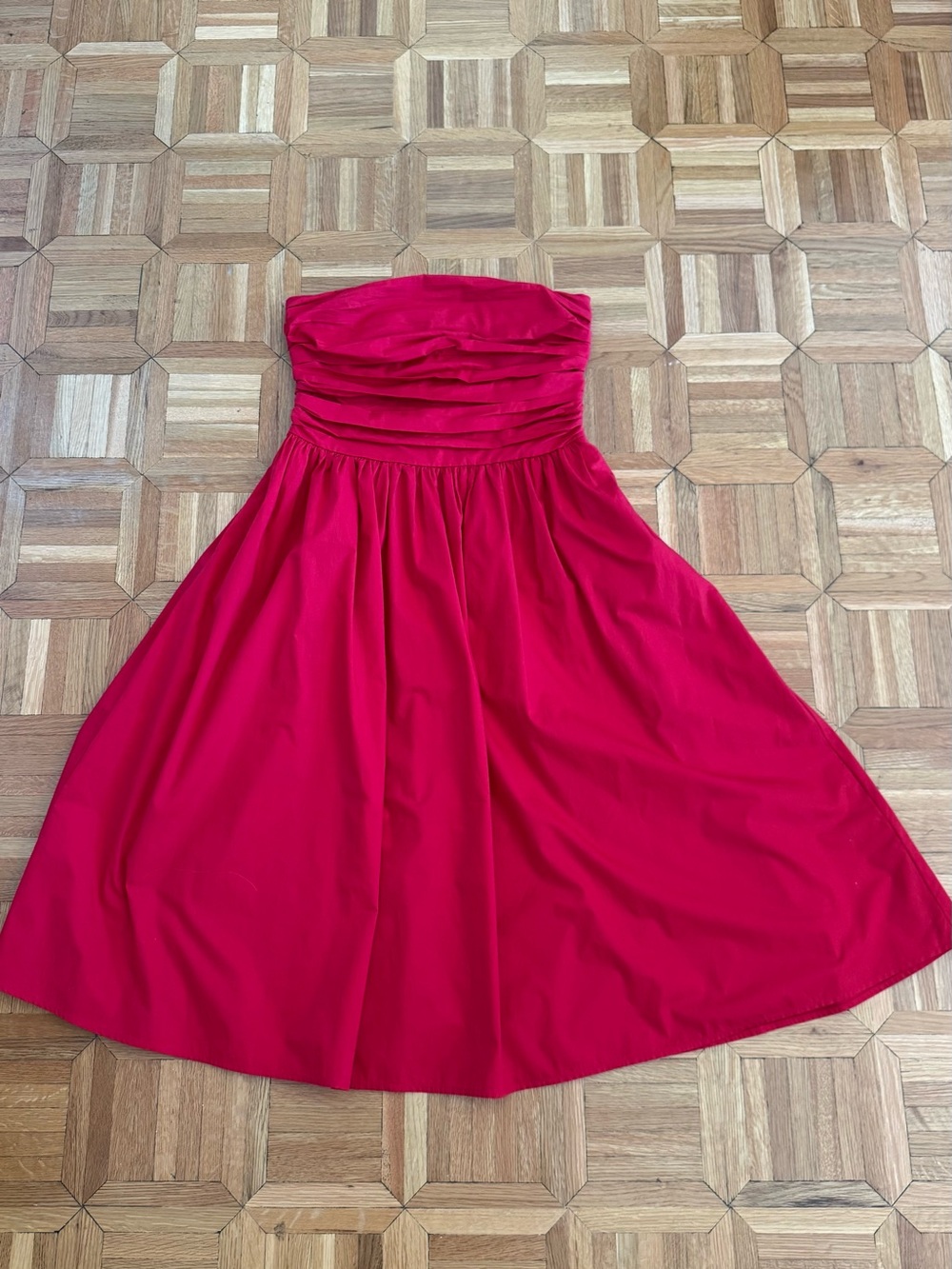 Nobody’s Child Strapless Red Felicity Midi Dress - Picture 4 of 12